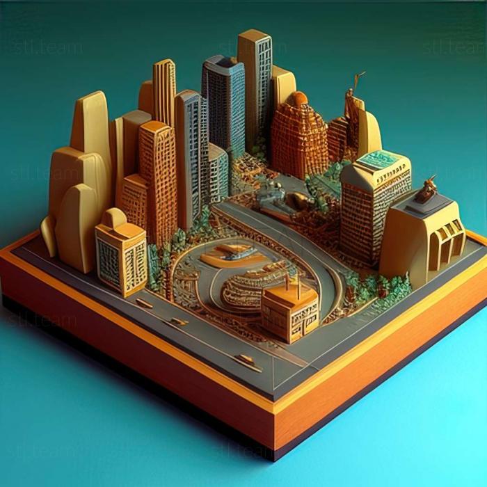 3D модель Гра SimCity 2000 (STL)